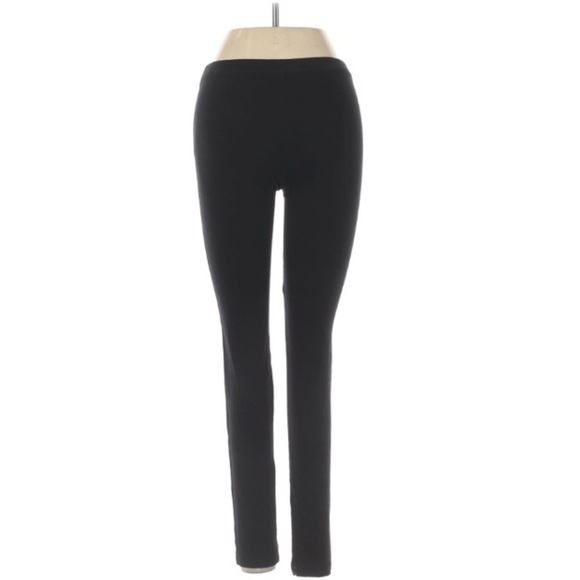 HUE Full Length Solid Black Casual Stretch legging - Picture 4 of 5